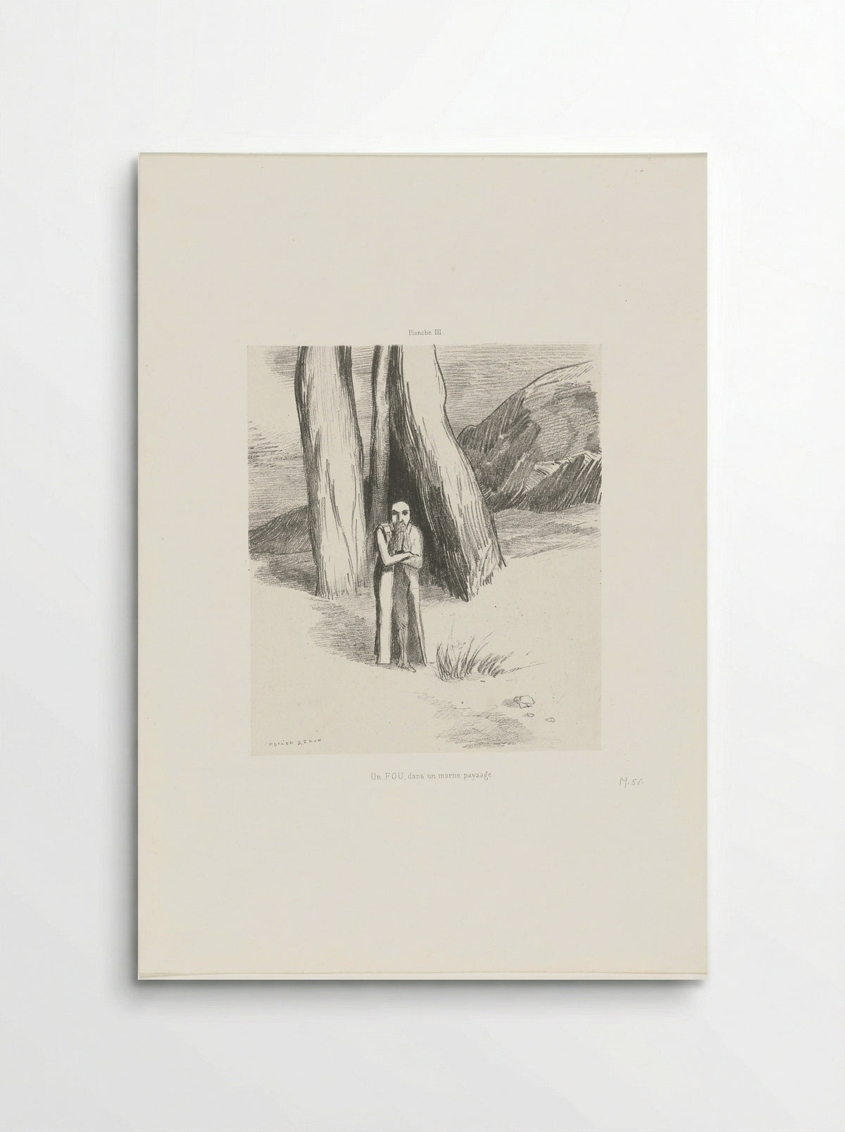 Un fou, dans un morne paysage - Odilon Redon - Poster