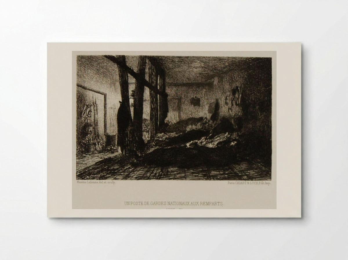 Un poste de gardes nationaux aux remparts - Maxime Lalanne - Poster
