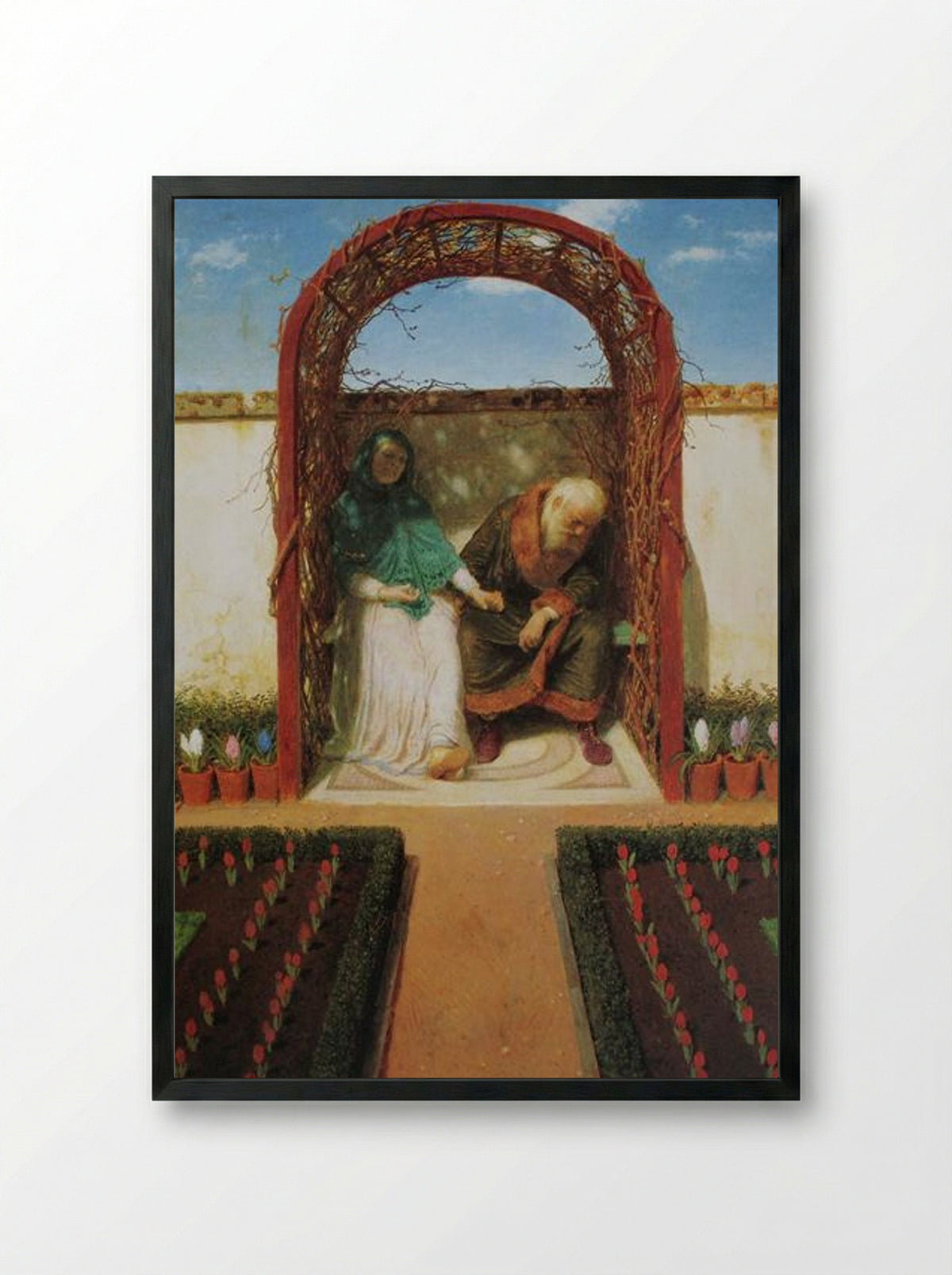 Under the Arbor - Arnold Böcklin - Framed Print Black