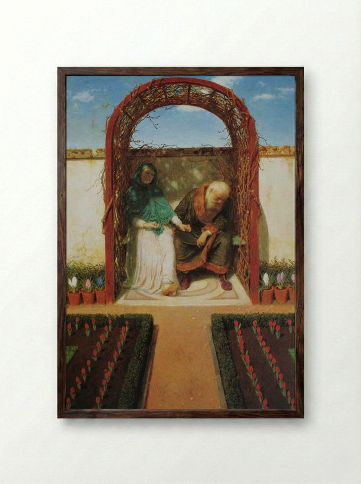 Under the Arbor - Arnold Böcklin - Framed Print Dark Wood