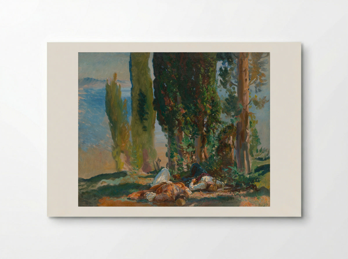 Under the Cypress Trees at Corfu - John Singer Sargent - Poster