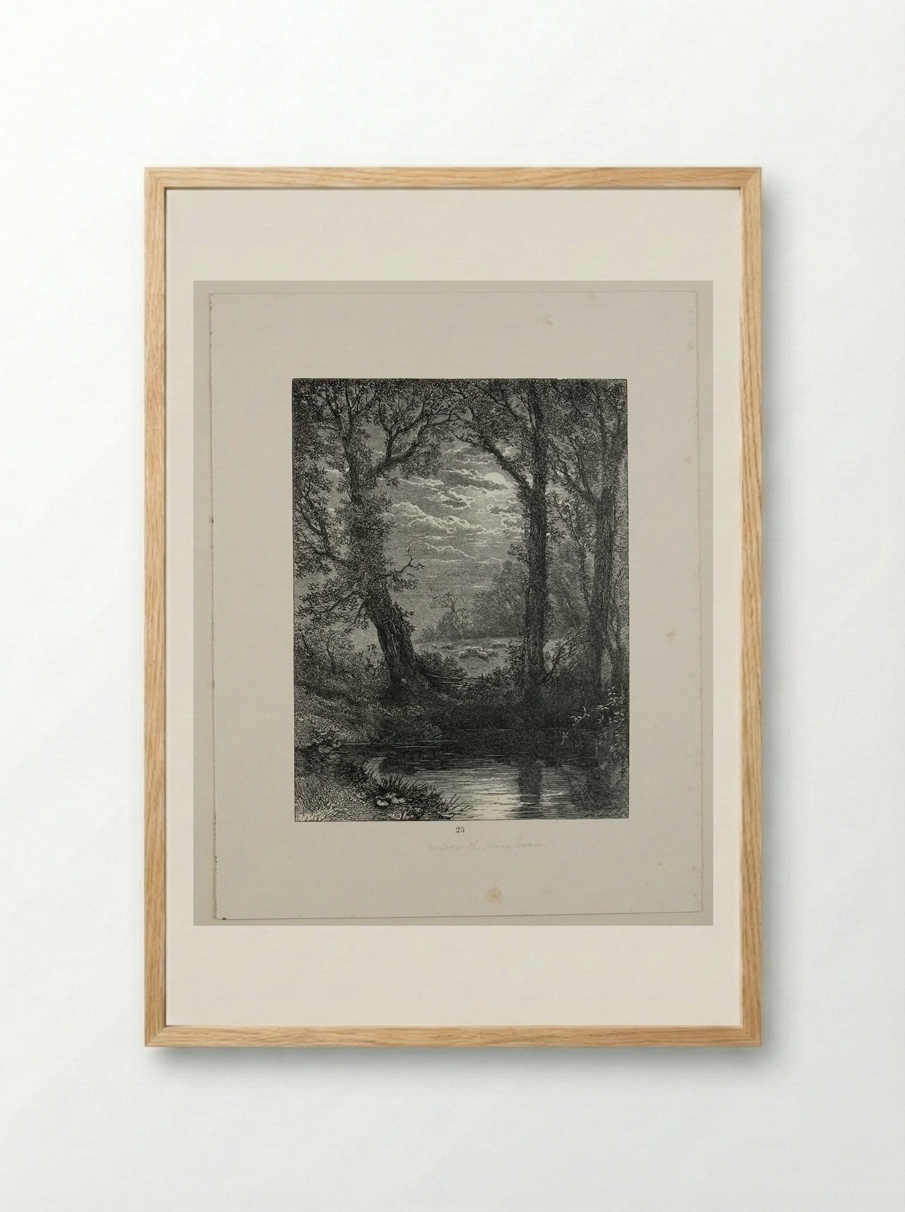 Under the Moonbeams - Edward Dalziel - Framed Print Wood