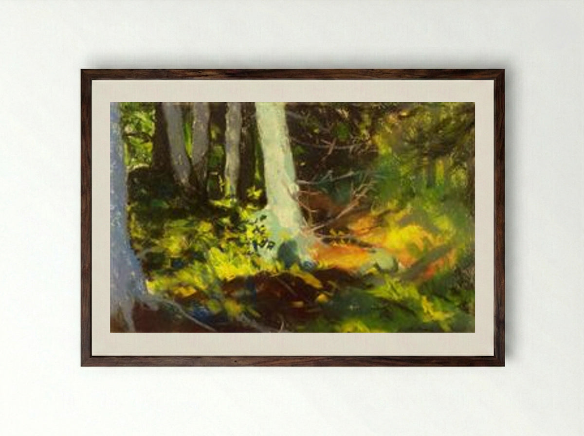 Under the Trees (Monhegan) - Edward Willis Redfield - Framed Print Dark Wood