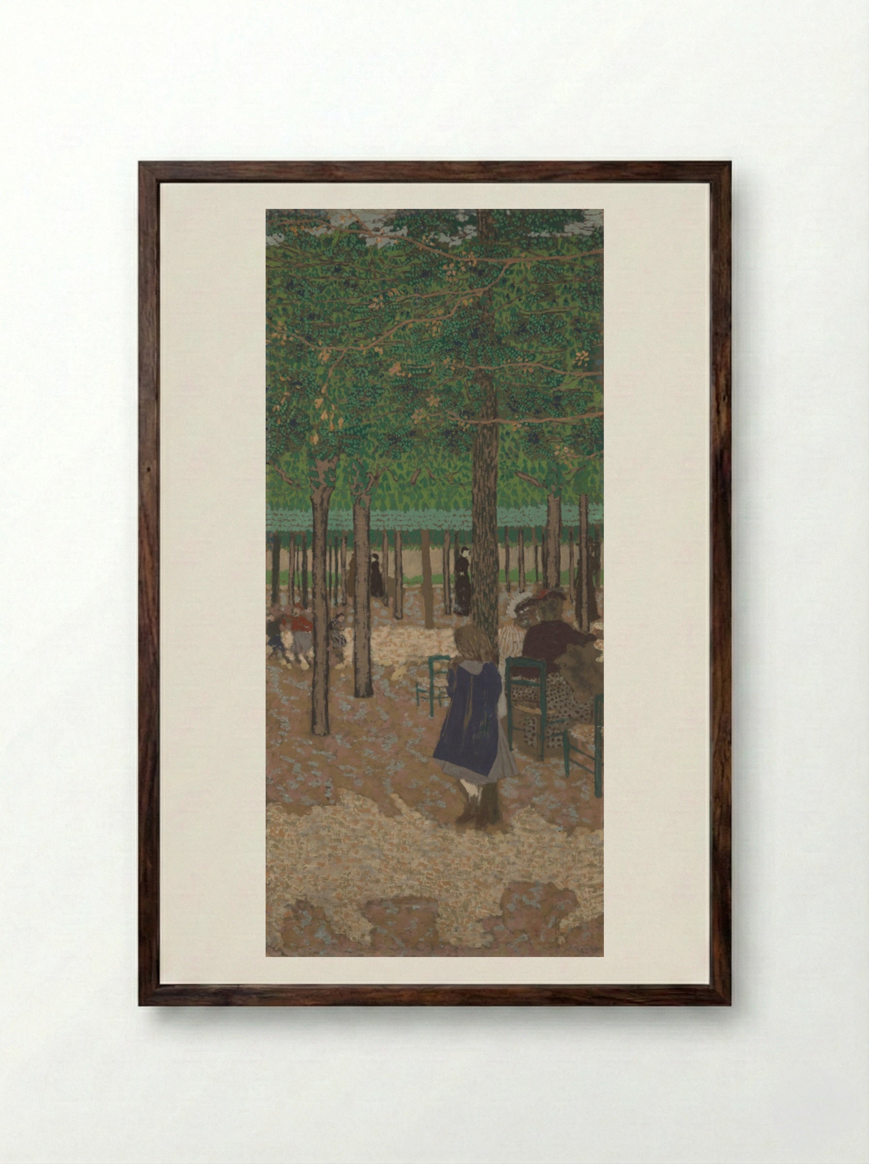 Under the Trees (from The Public Gardens) - Édouard Vuillard - Framed Print Dark Wood