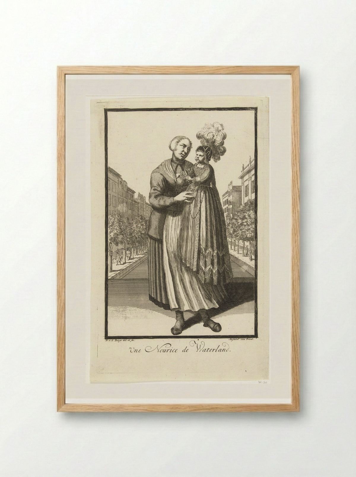 Une Nourice de Waterland - Pieter van den Berge - Framed Print Wood