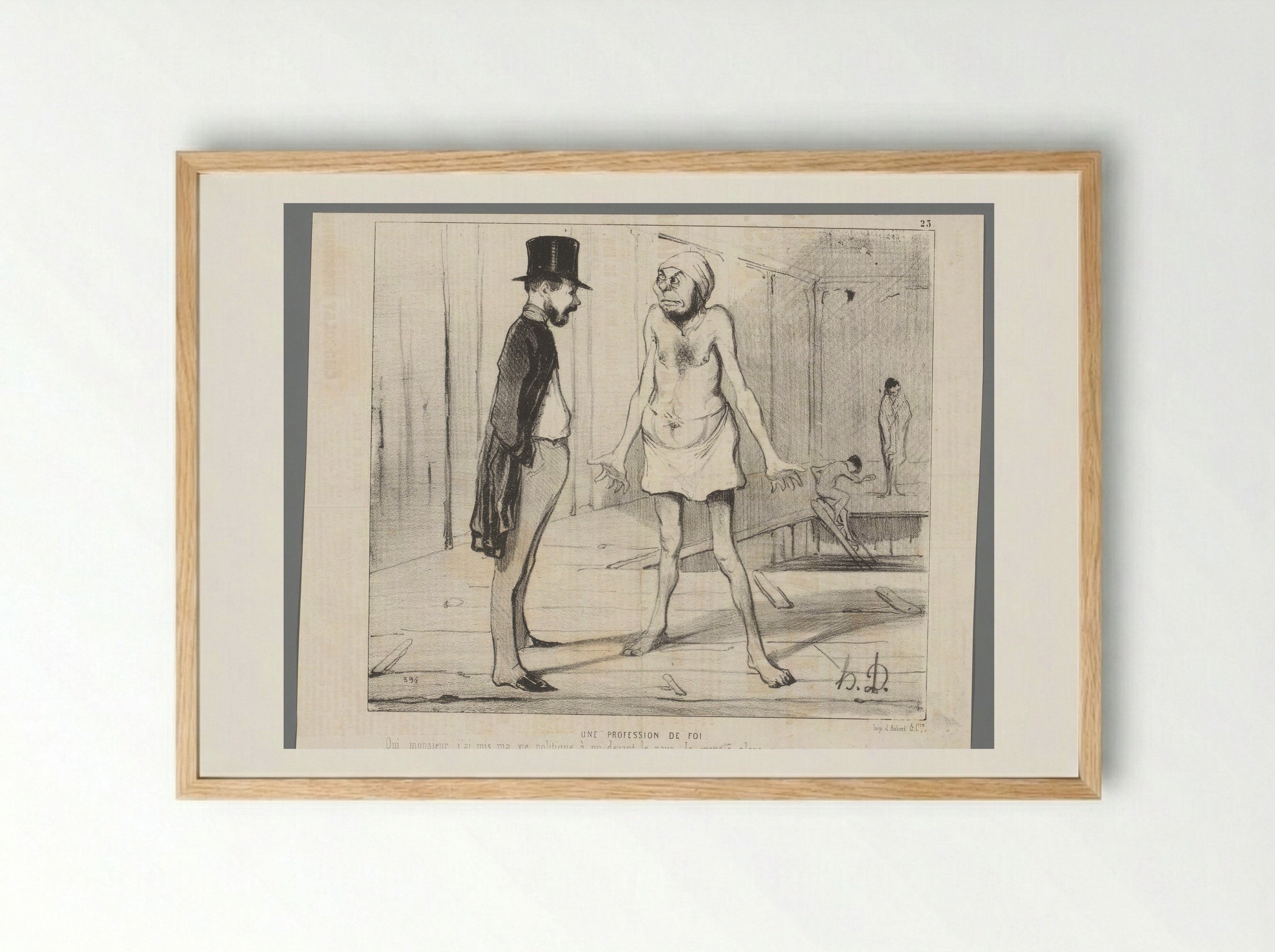 Une Profession de Foi - Honoré Daumier - Framed Print Wood