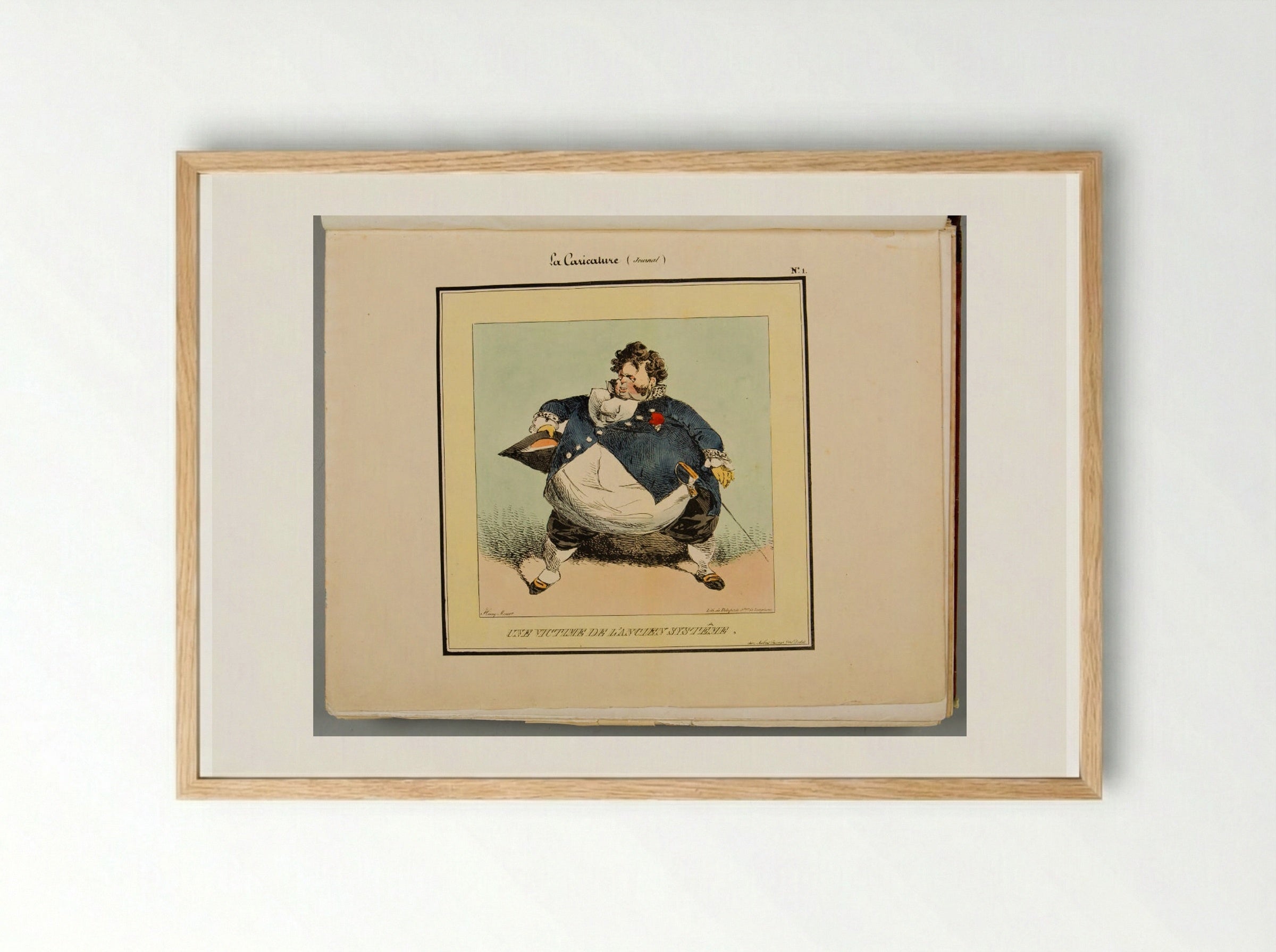 Une Victime de l'Ancien Système - Henry Monnier - Framed Print Wood