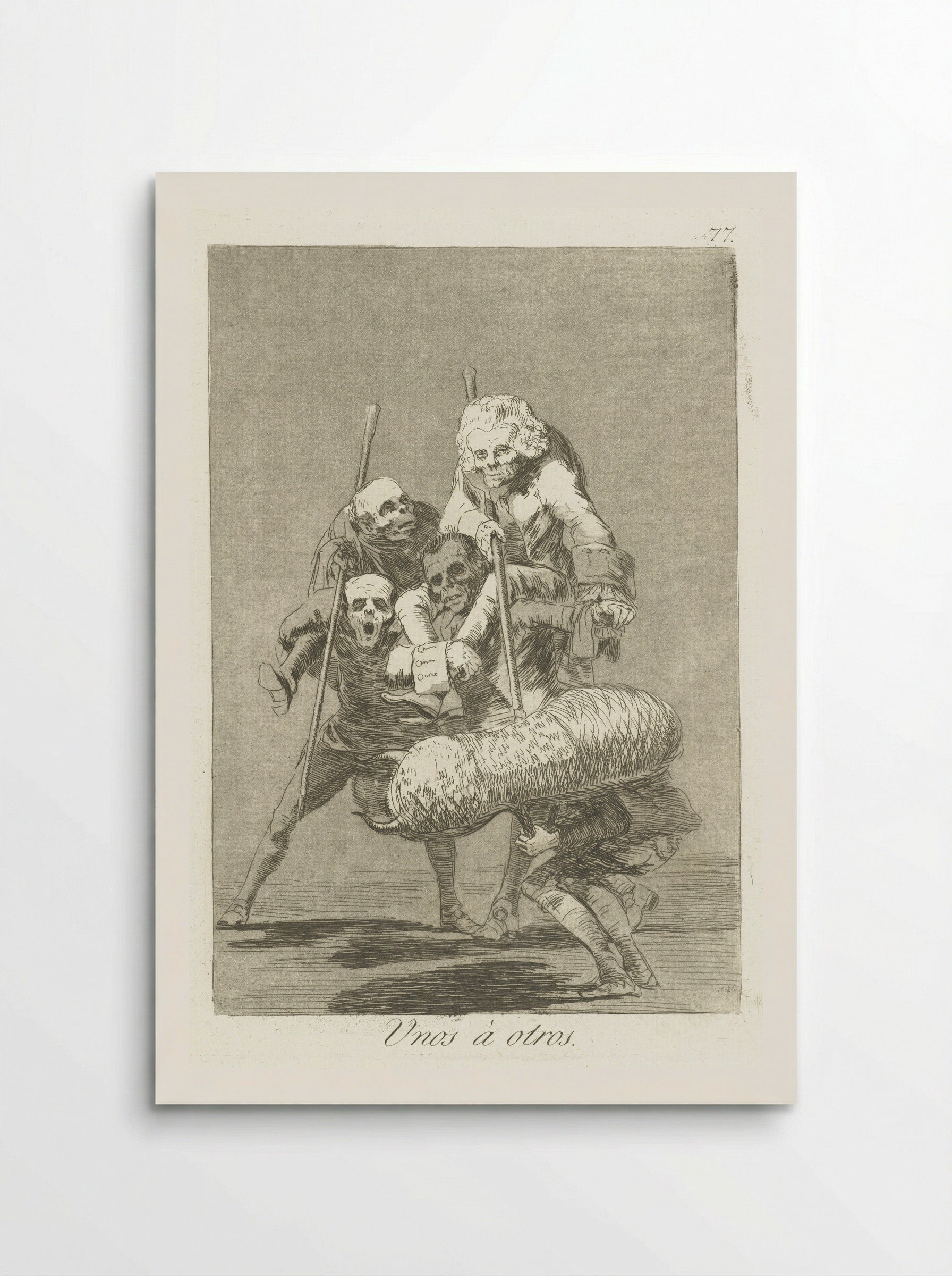 Unos a otros - Francisco de Goya - Poster
