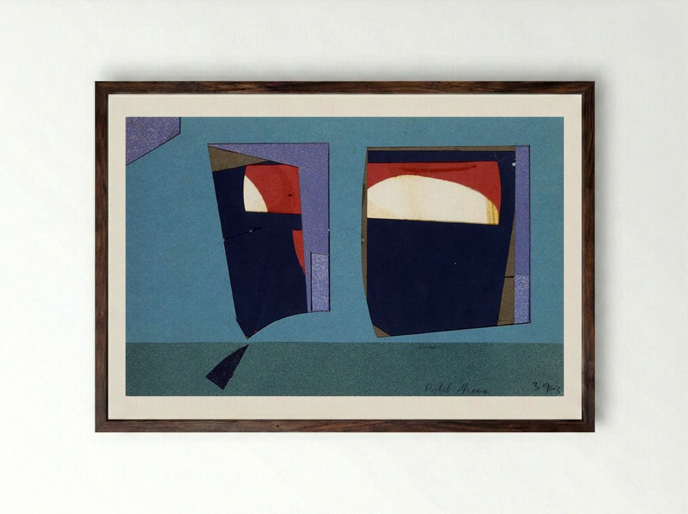 Untitled (39-03) - Balcomb Greene - Framed Print Dark Wood