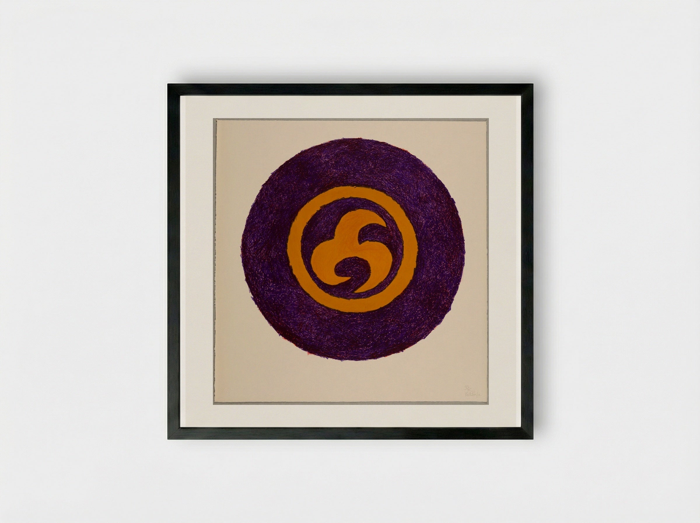 Untitled (Abstract Circular Form) - Kirk Boyle - Framed Print Black
