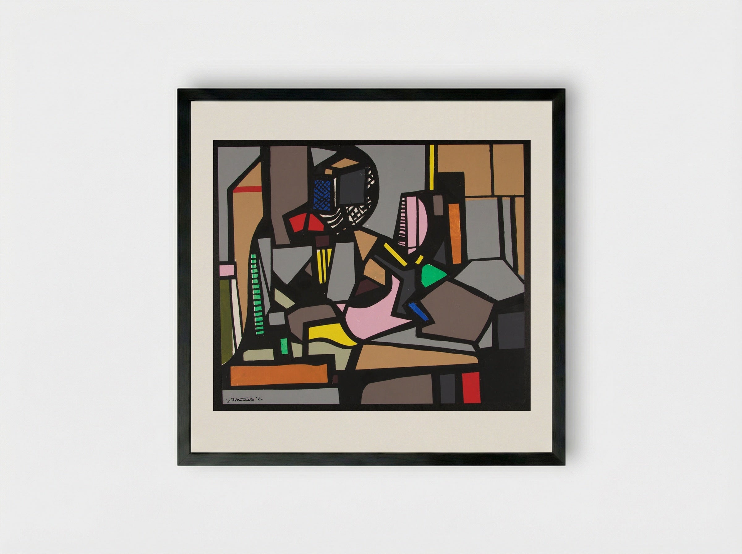 Untitled (Abstract Composition) - Judith Rothschild - Framed Print Black