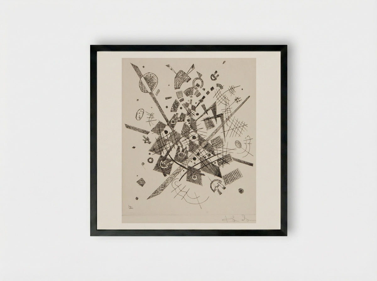 Untitled (Abstract Composition) - Wassily Kandinsky - Framed Print Black