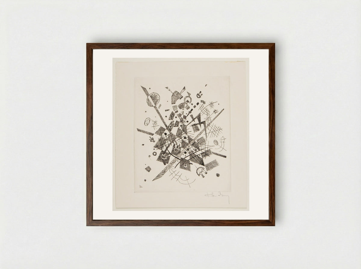 Untitled (Abstract Composition) - Wassily Kandinsky - Framed Print Dark Wood