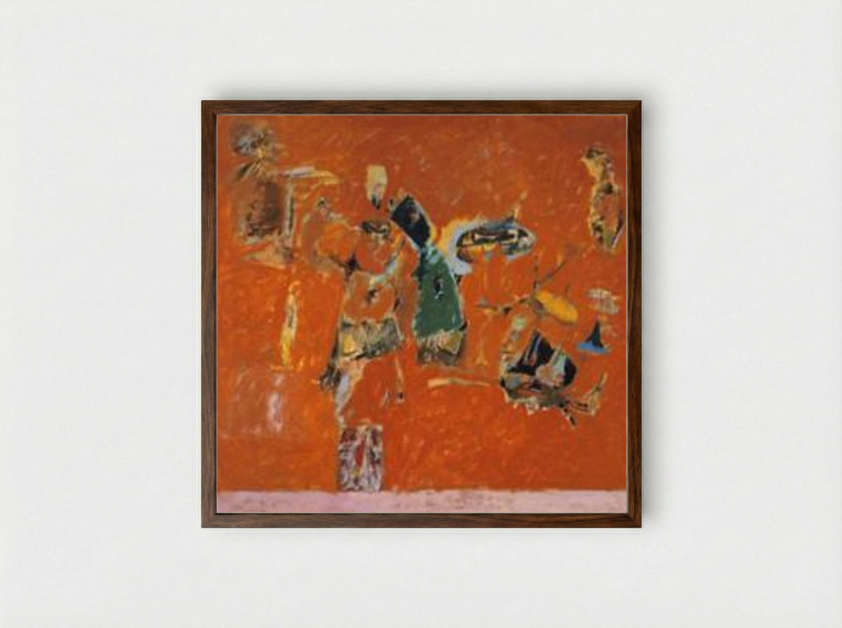 Untitled (Abstract Composition) - Arshile Gorky - Framed Print Dark Wood
