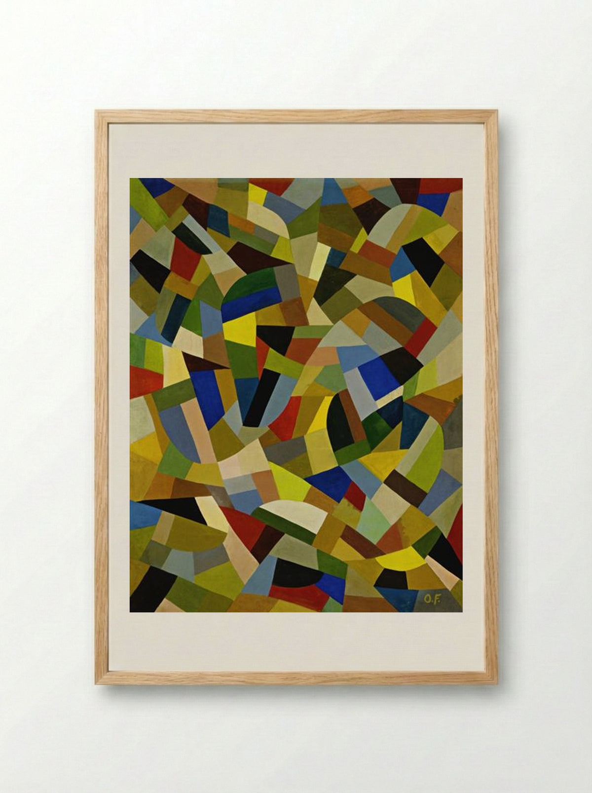 Untitled (Abstract Composition) - Otto Freundlich - Framed Print Wood