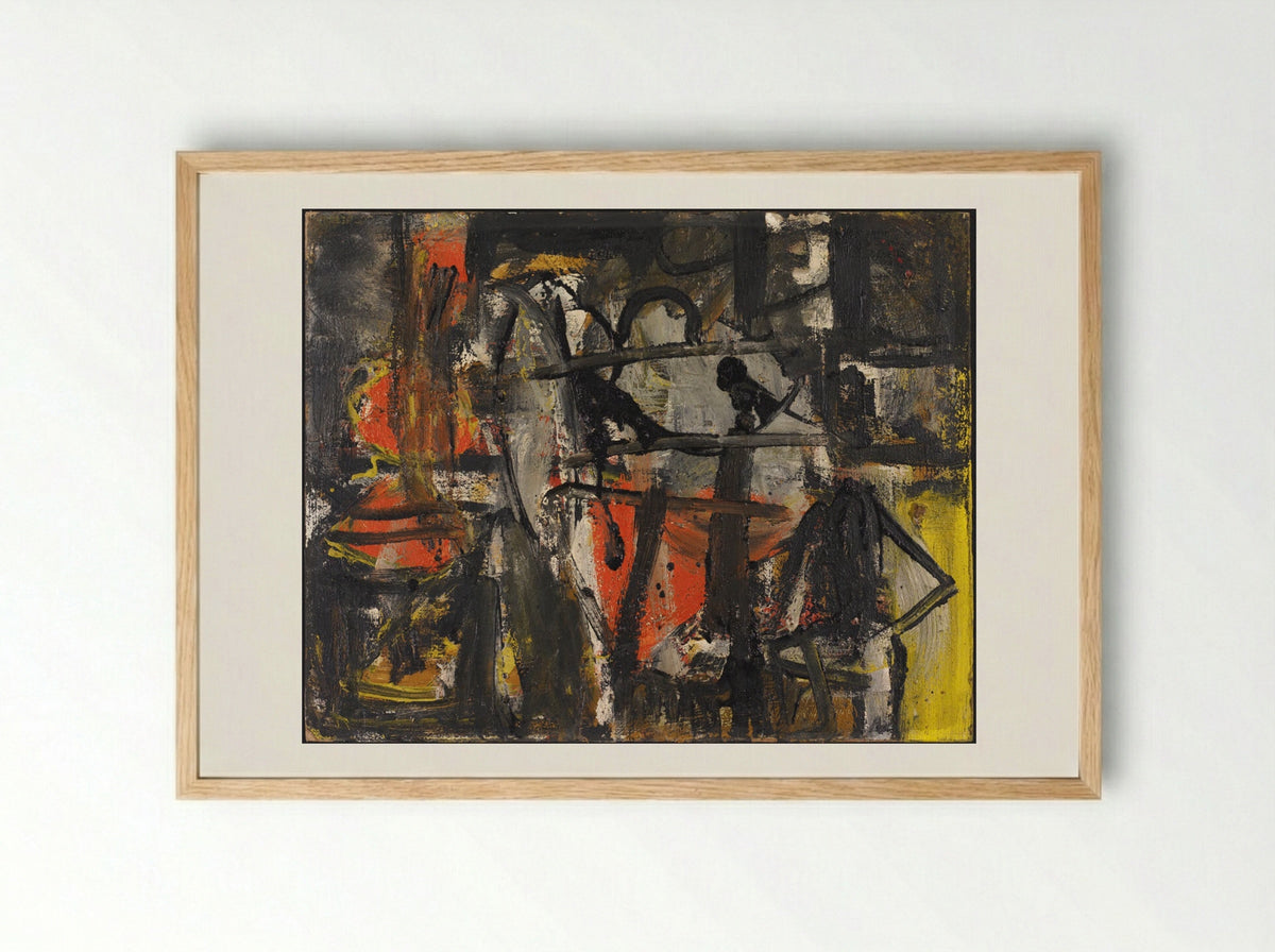 Untitled (Abstract Composition) - Alan Davie - Framed Print Wood