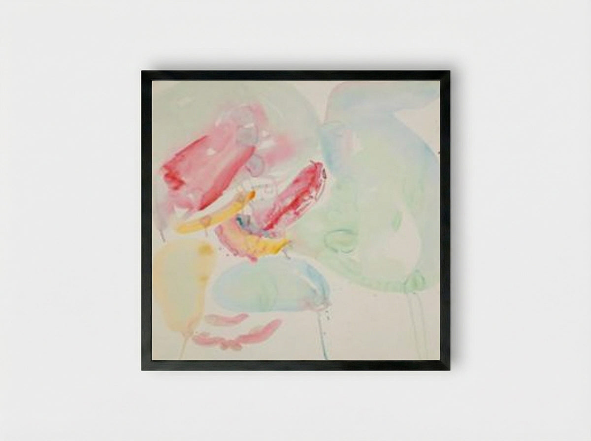 Untitled (Abstract Watercolour) - Sam Francis - Framed Print Black