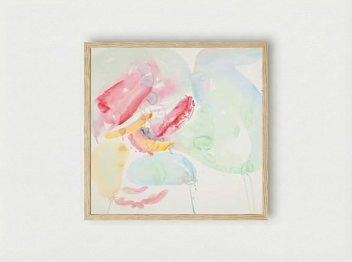 Untitled (Abstract Watercolour) - Sam Francis - Framed Print Wood