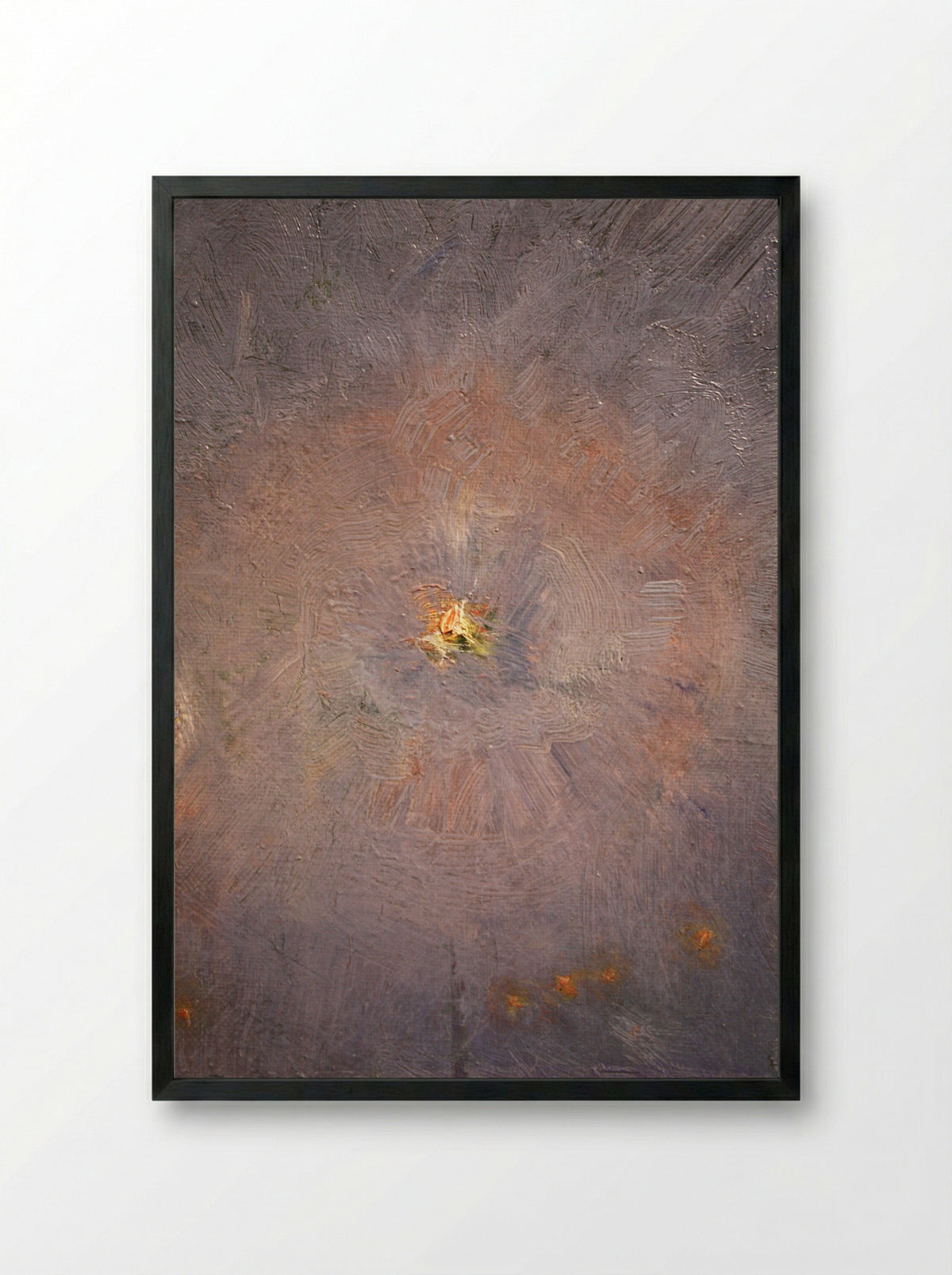 Untitled (Abstracted Light Study, Oil on Canvas) - Childe Hassam - Framed Print Black