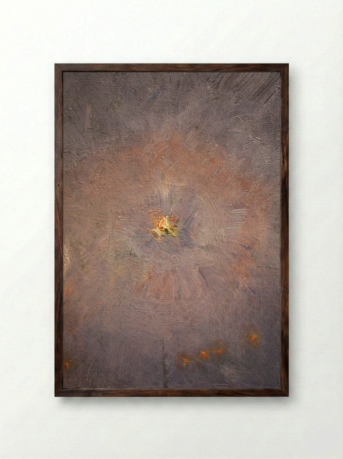 Untitled (Abstracted Light Study, Oil on Canvas) - Childe Hassam - Framed Print Dark Wood