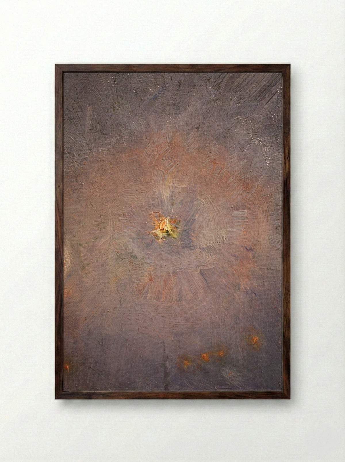 Untitled (Abstracted Light Study, Oil on Canvas) - Childe Hassam - Framed Print Dark Wood