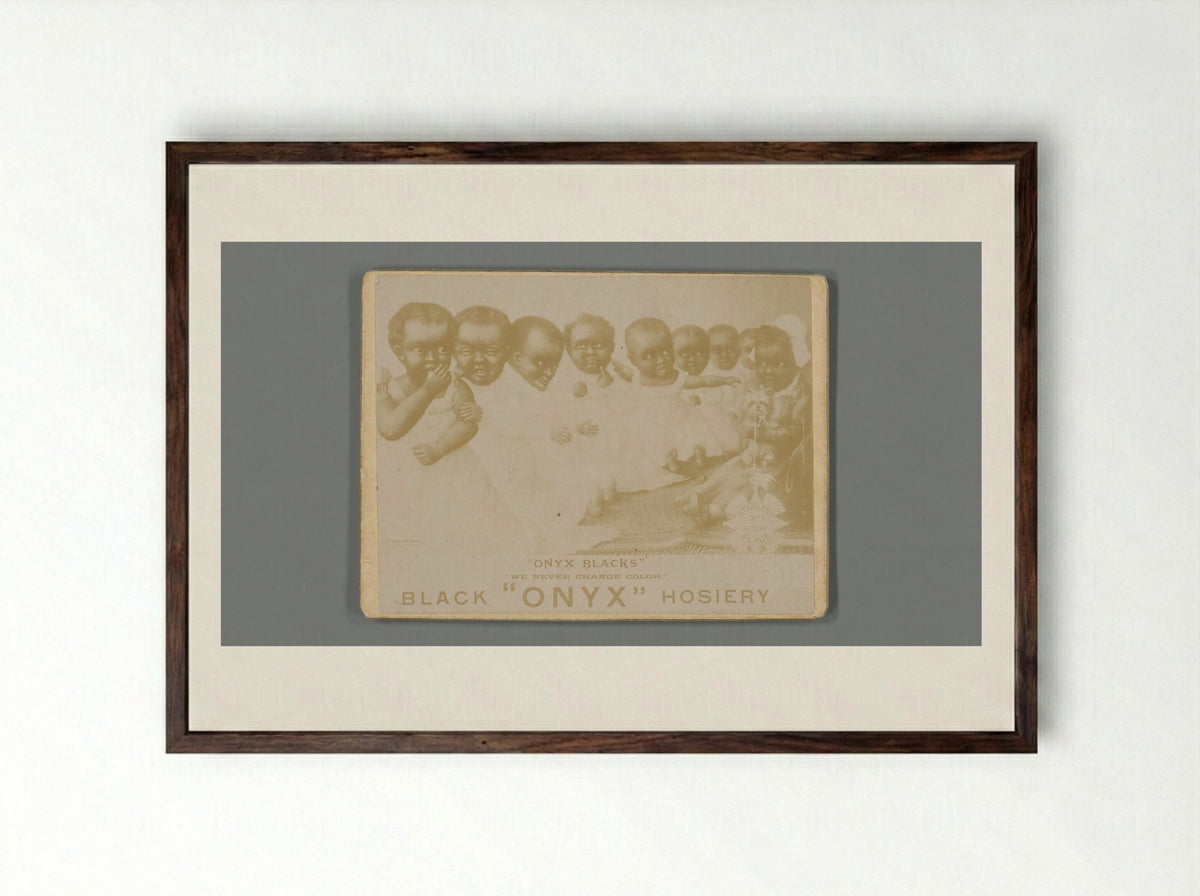 Untitled (Advertisement for Onyx Hosiery) - Anonymous - Framed Print Dark Wood