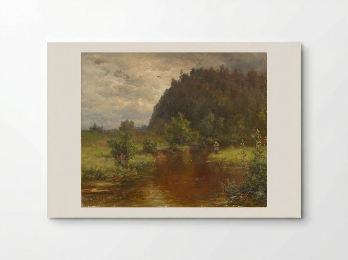 Untitled (Angler by a River) - Julius Sergius von Klever - Poster