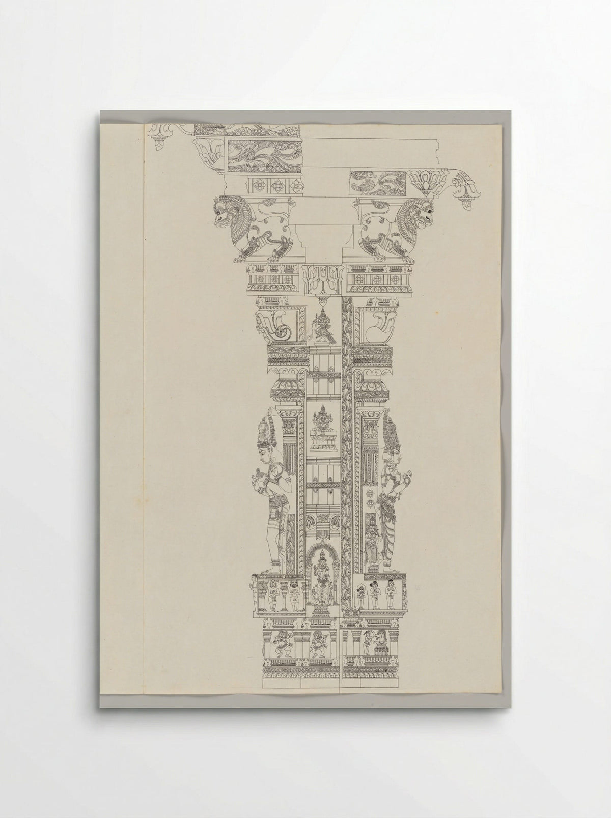 Untitled (Architectural Study of a Temple Pillar) - Fine Art Print - Poster