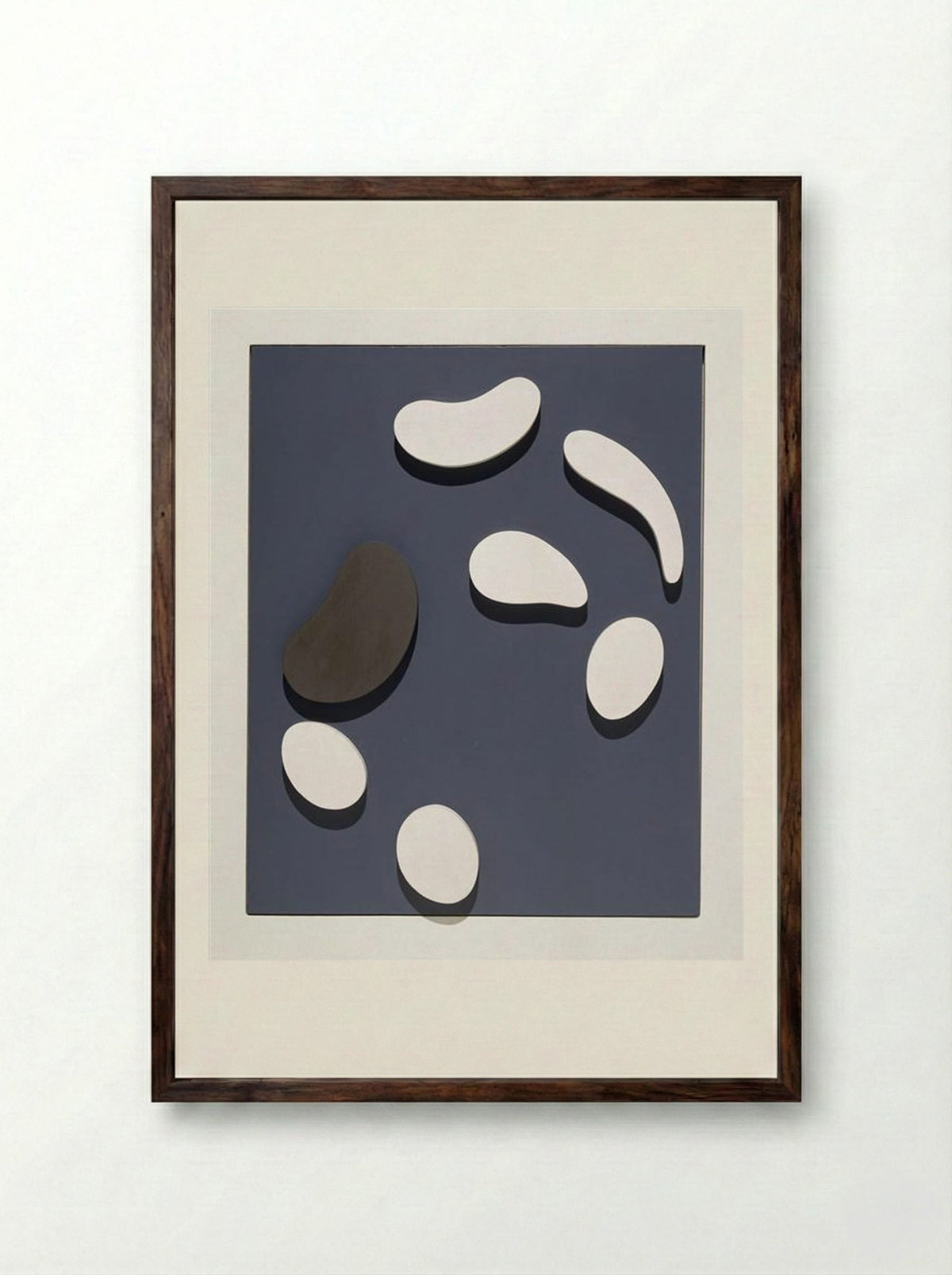 Untitled (Biomorphic Relief) - Jean Arp - Framed Print Dark Wood