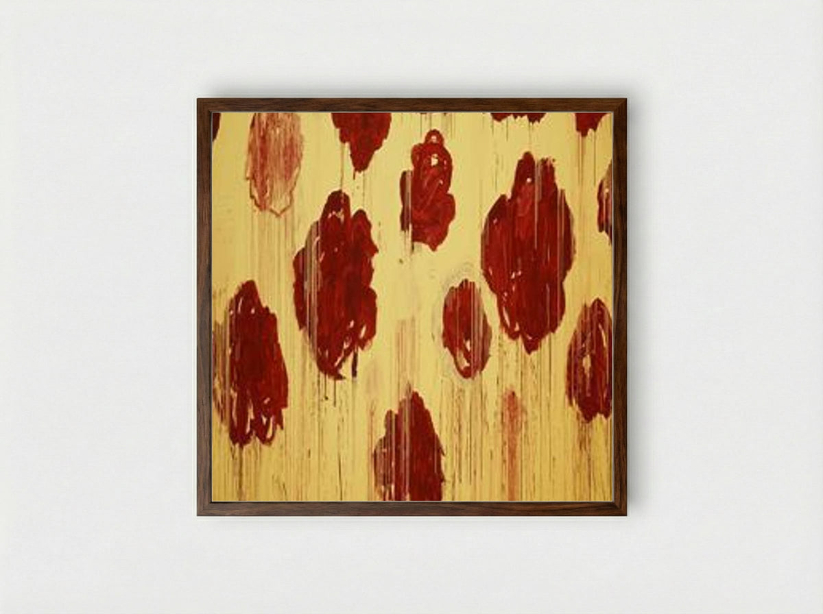 Untitled (Blooming, A Scattering of Blossoms & Other Things) - Cy Twombly - Framed Print Dark Wood