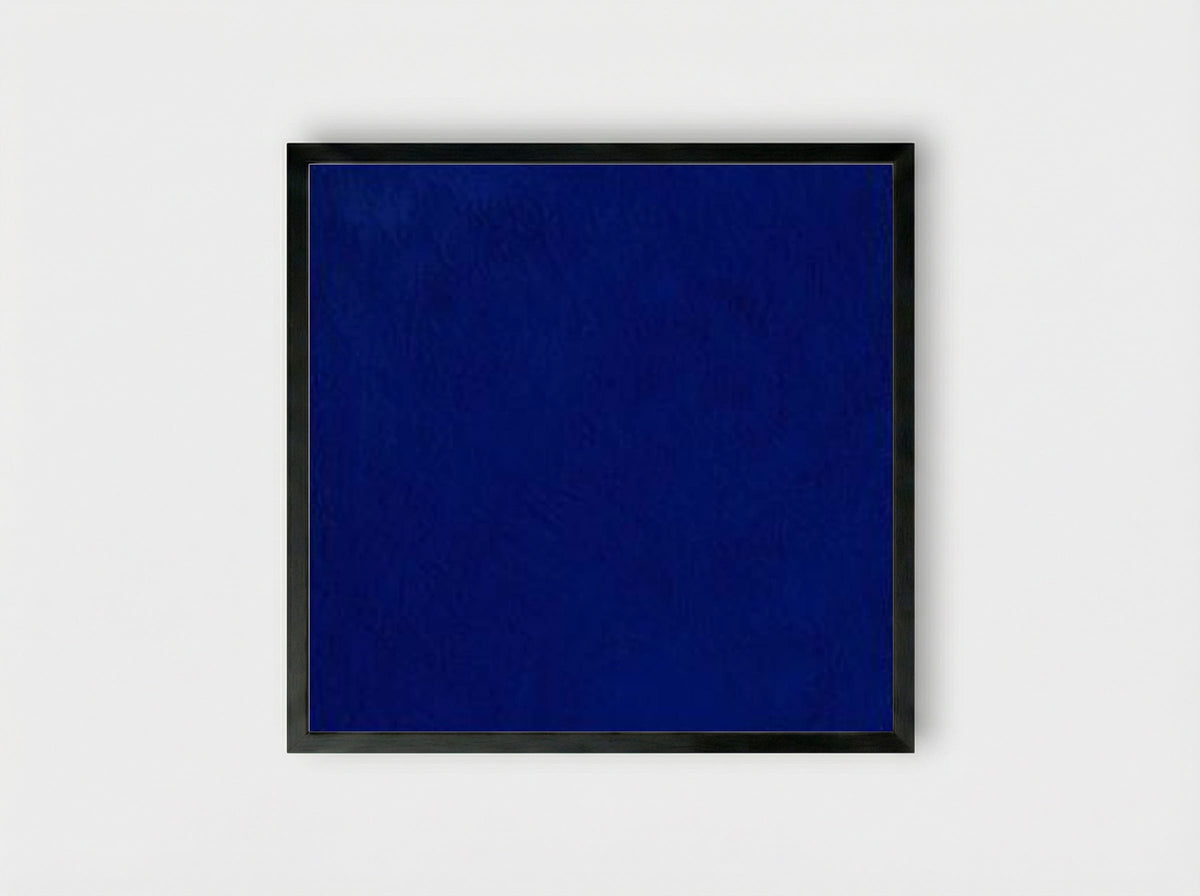 Untitled Blue Monochrome (IKB) - Yves Klein - Framed Print Black