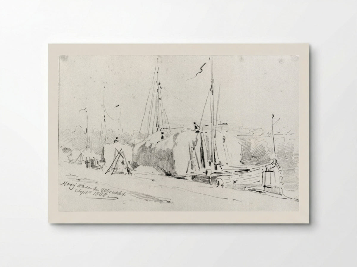 Untitled (Boats at Nooij Kade, Utrecht) - Pieter van Loon - Poster