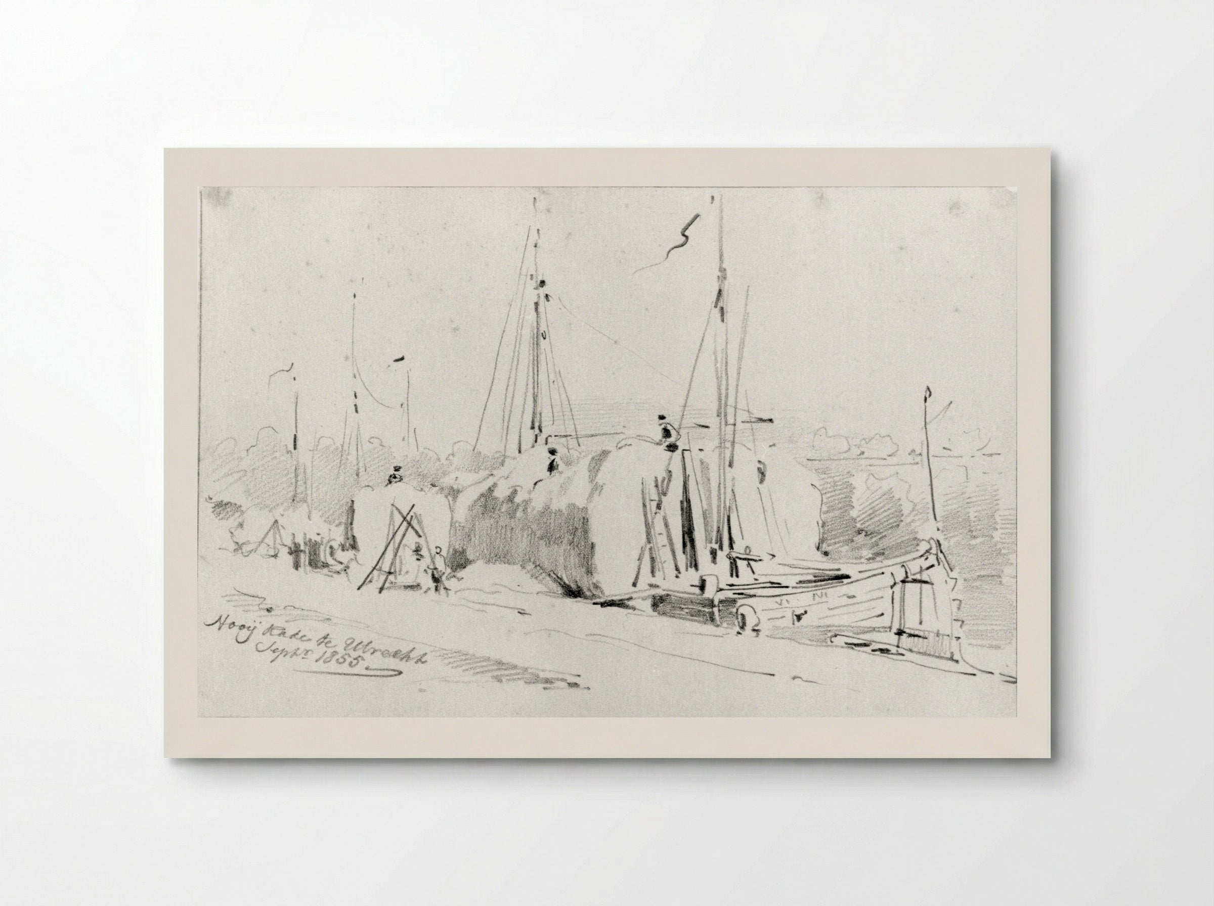 Untitled (Boats at Nooij Kade, Utrecht) - Pieter van Loon - Poster