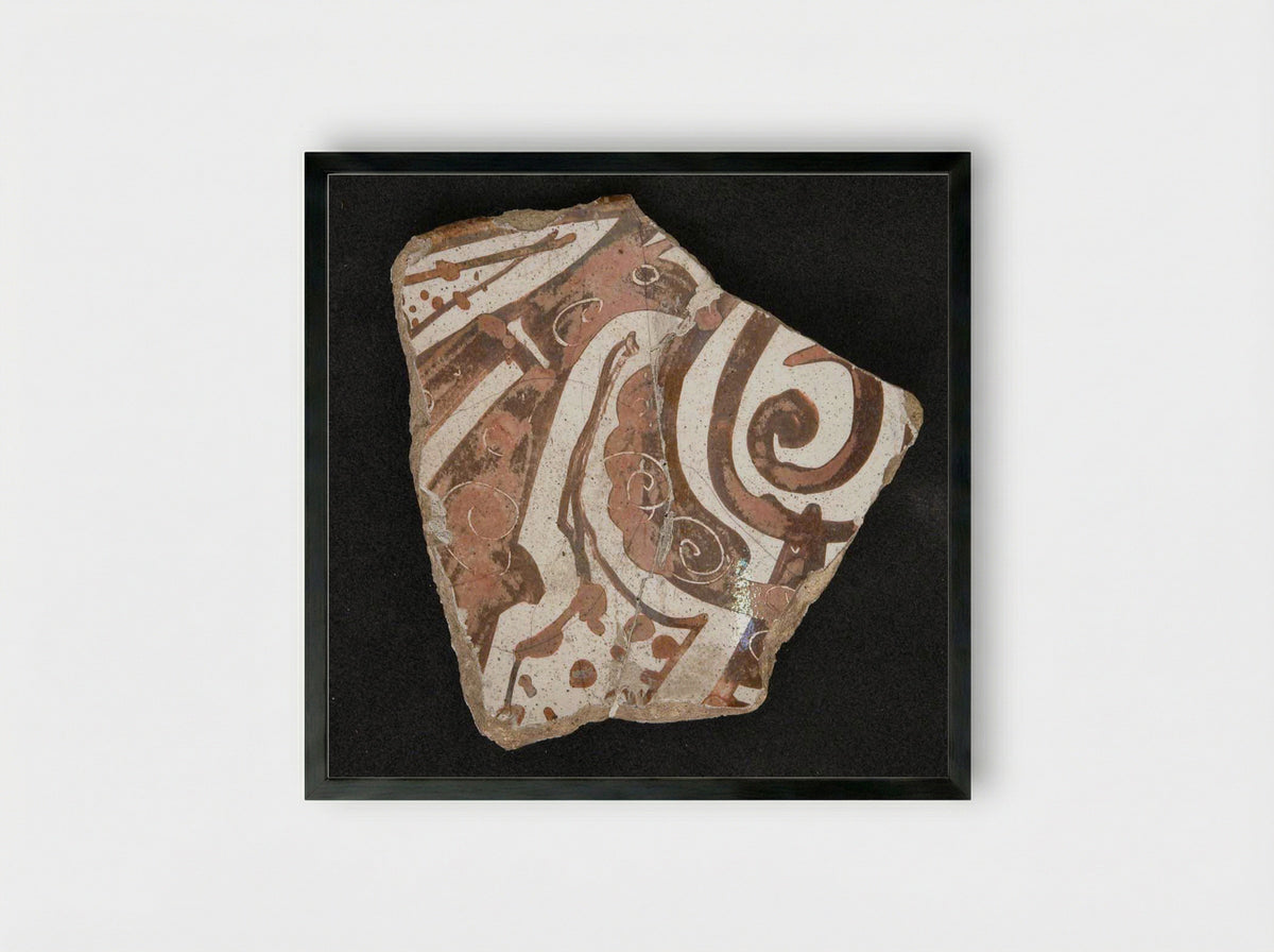 Untitled (Ceramic Fragment, Earthenware) - Fine Art Print - Framed Print Black