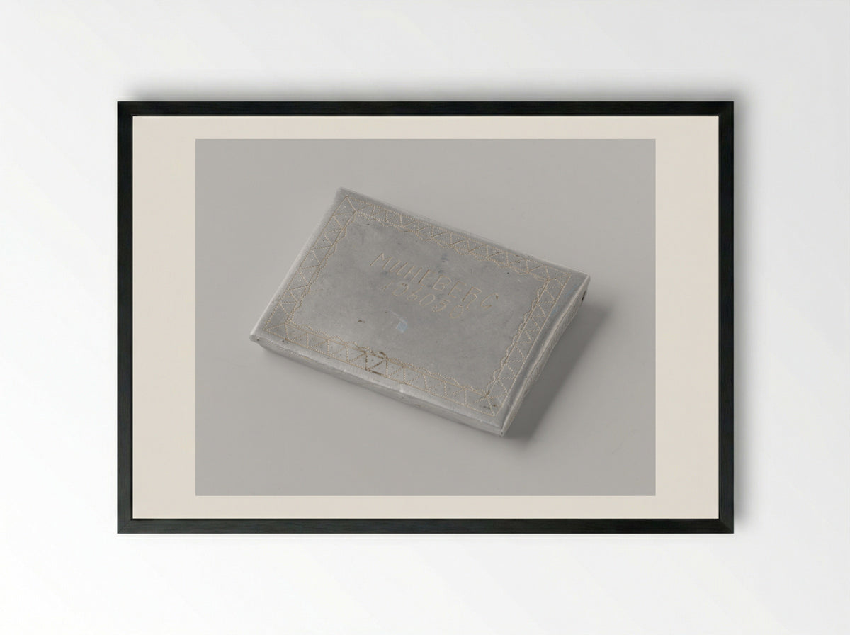 Untitled (Cigarette Case with Inscription) - Dick W.B. van Maarseveen - Framed Print Black