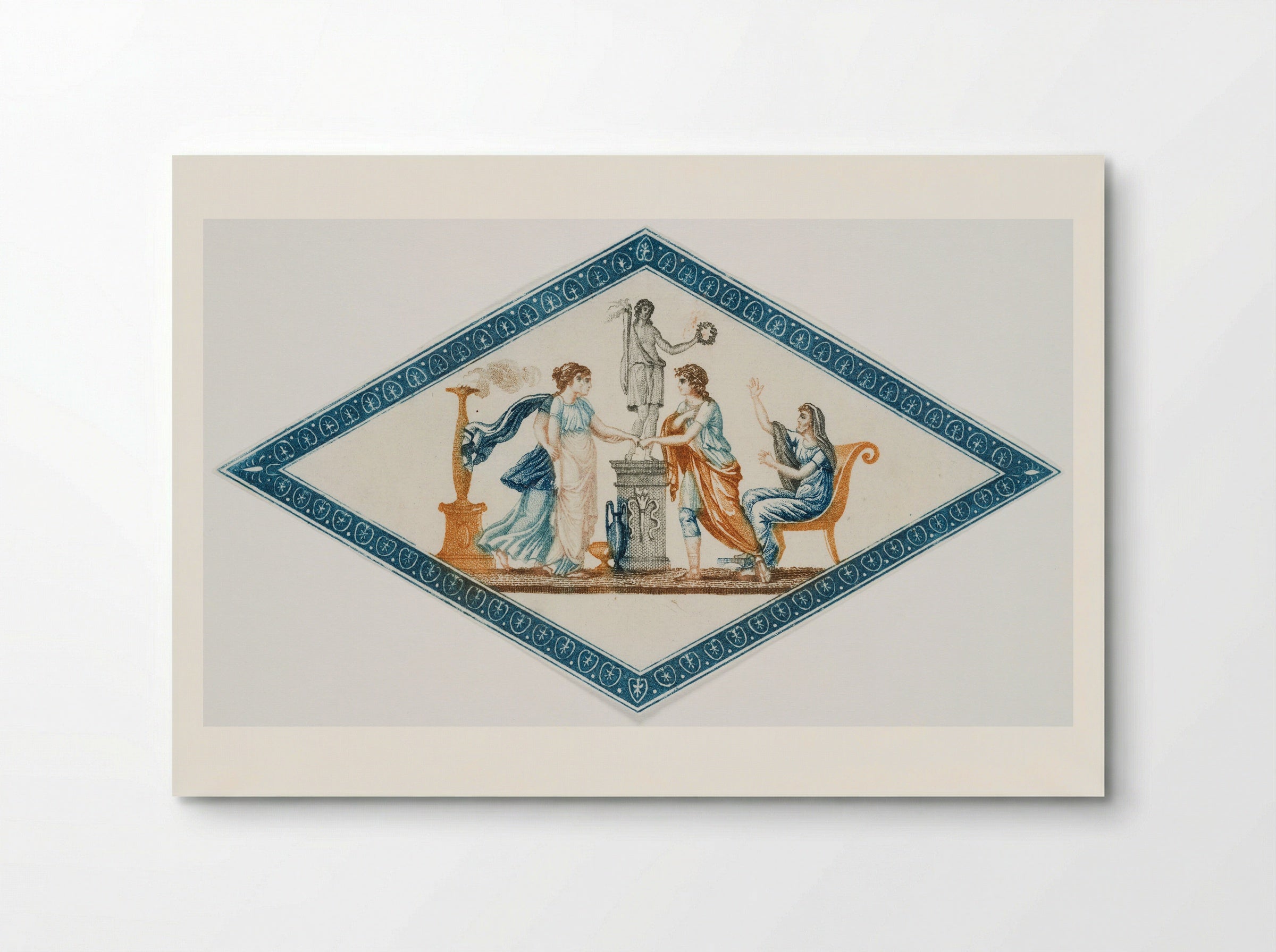 Untitled (Classical Allegory in Diamond Frame) - Fine Art Print - Poster