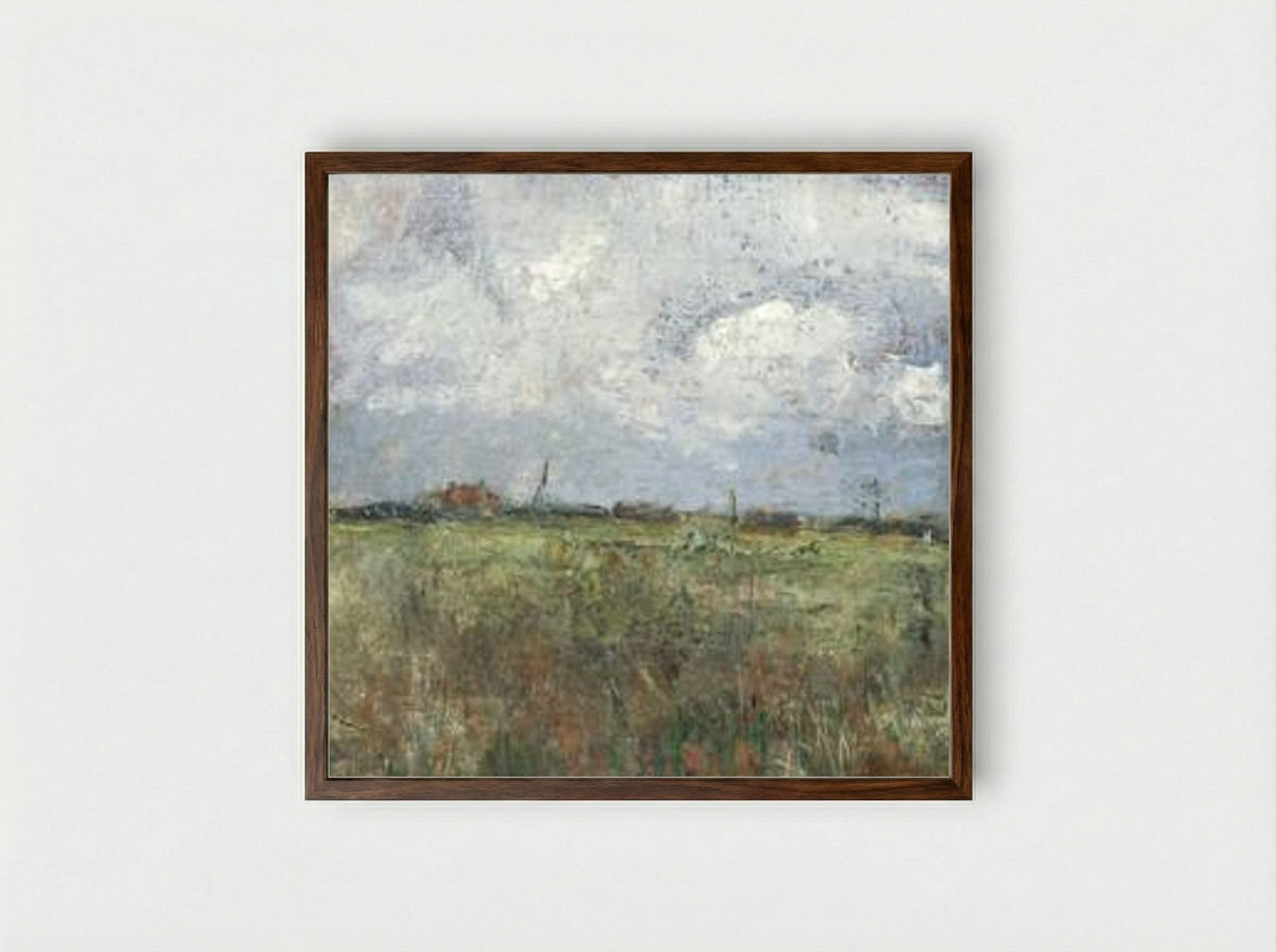 Untitled (Coastal Plain) - James Ensor - Framed Print Dark Wood