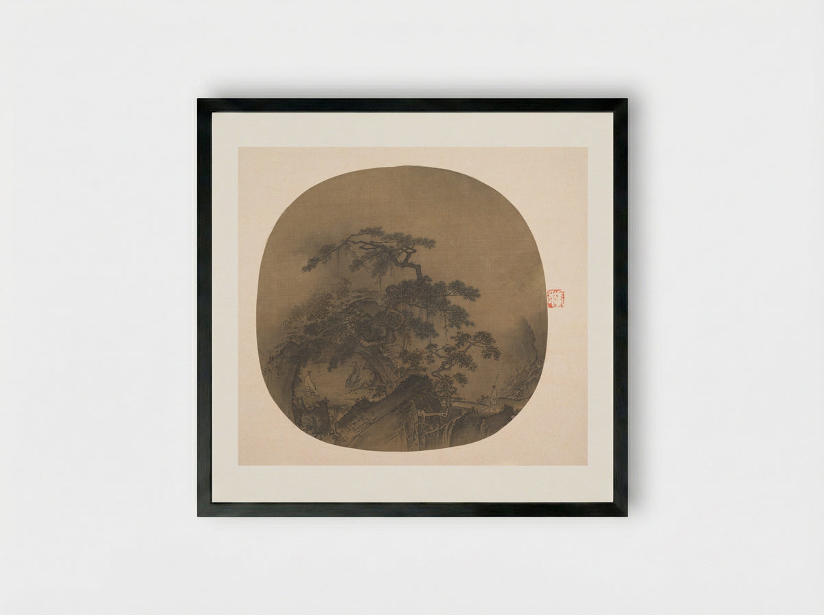 Untitled (Conversation in a Cave) - Fine Art Print - Framed Print Black