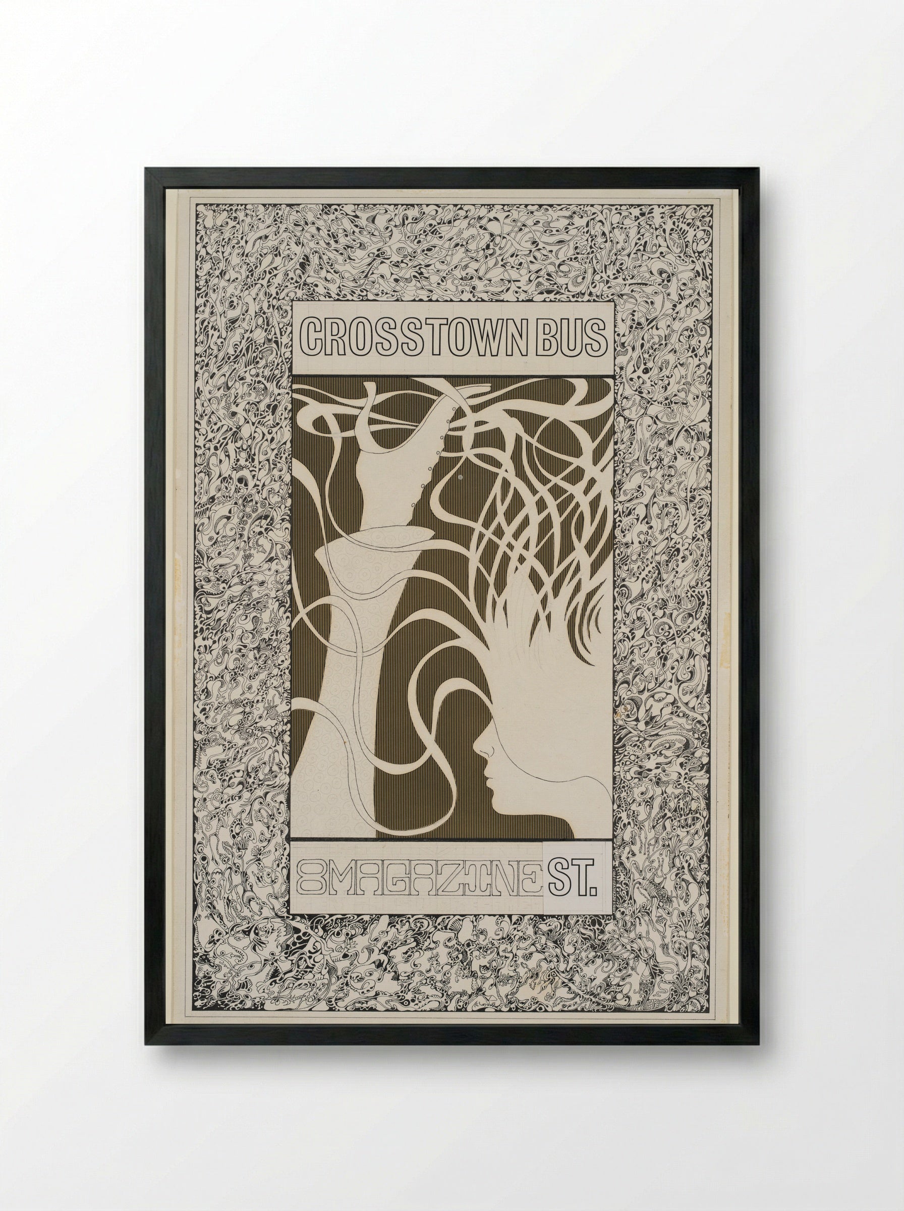 Untitled (Crosstown Bus Magazine Poster) - James McCracken Jr. - Framed Print Black