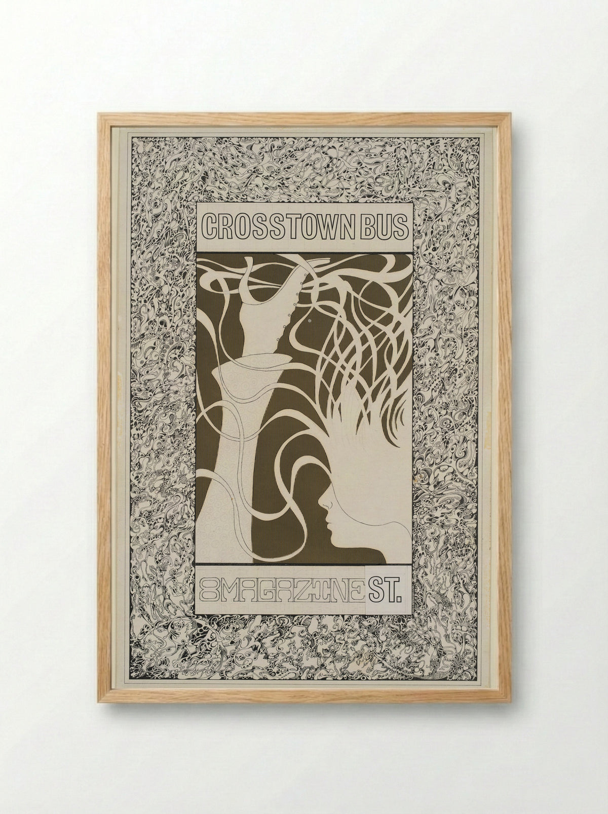 Untitled (Crosstown Bus Magazine Poster) - James McCracken Jr. - Framed Print Wood