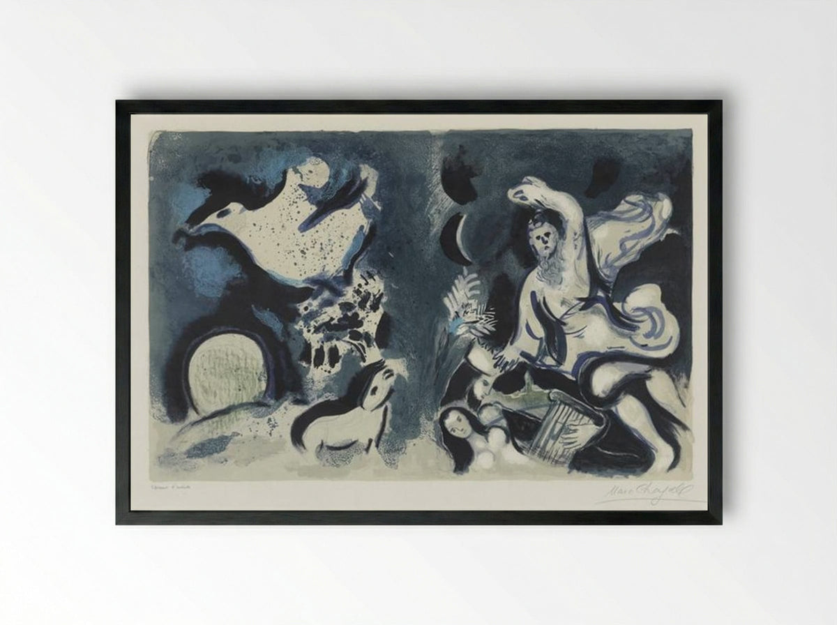Untitled (Design for Bible Cover) - Marc Chagall - Framed Print Black