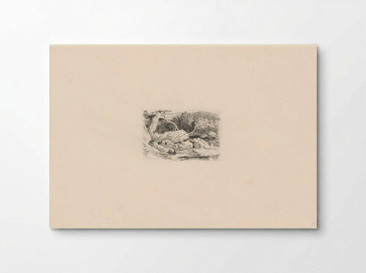 Untitled (Dog Beside a Fishing Rod by the Water) - Ernest Gambart - Poster