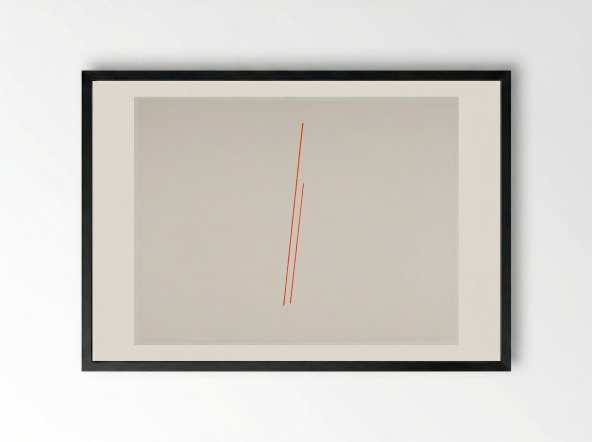 Untitled (FLS #3028) - Fred Sandback - Framed Print Black