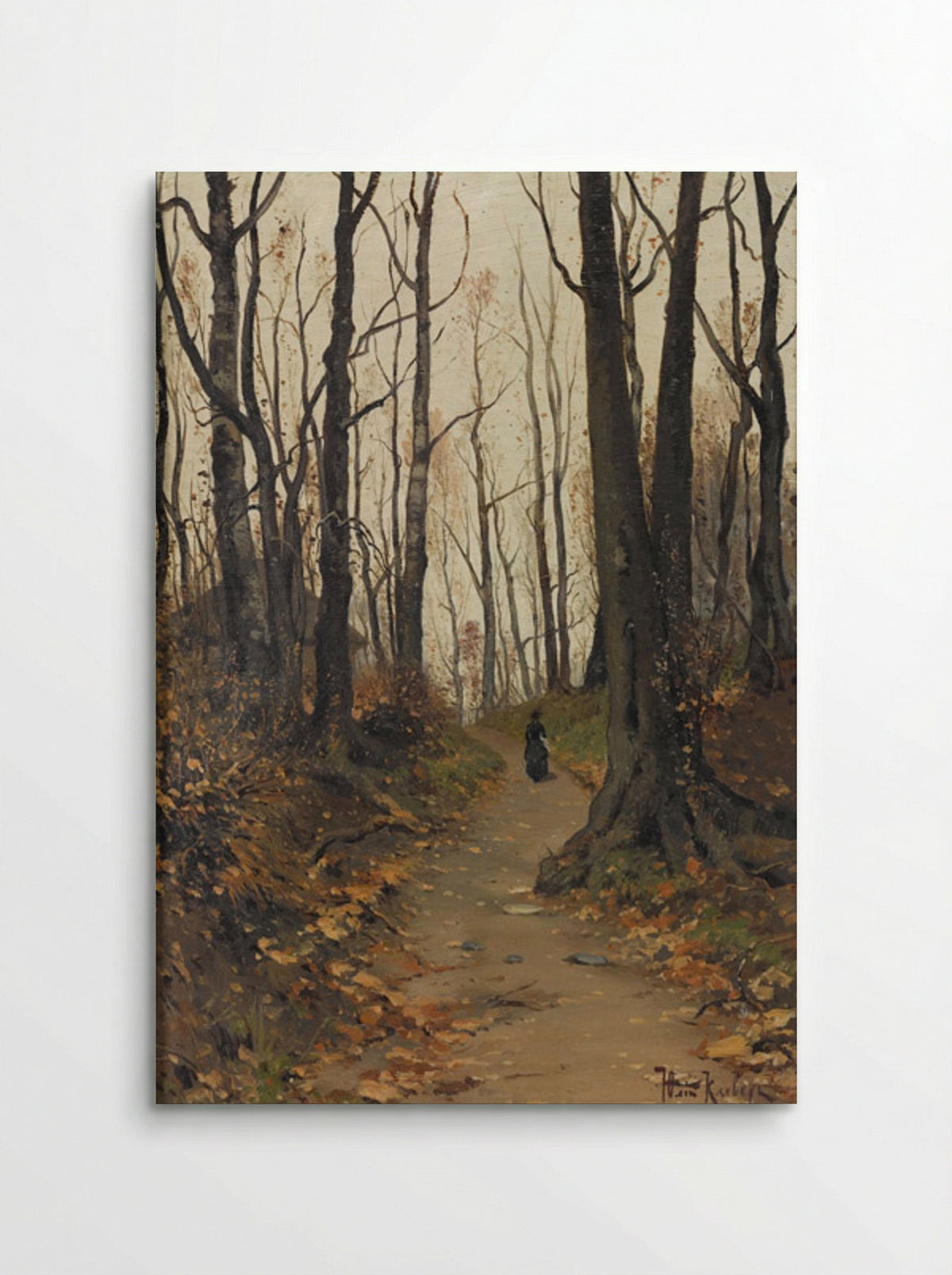 Untitled (Figure on a Forest Path) - Julius Sergius von Klever - Poster