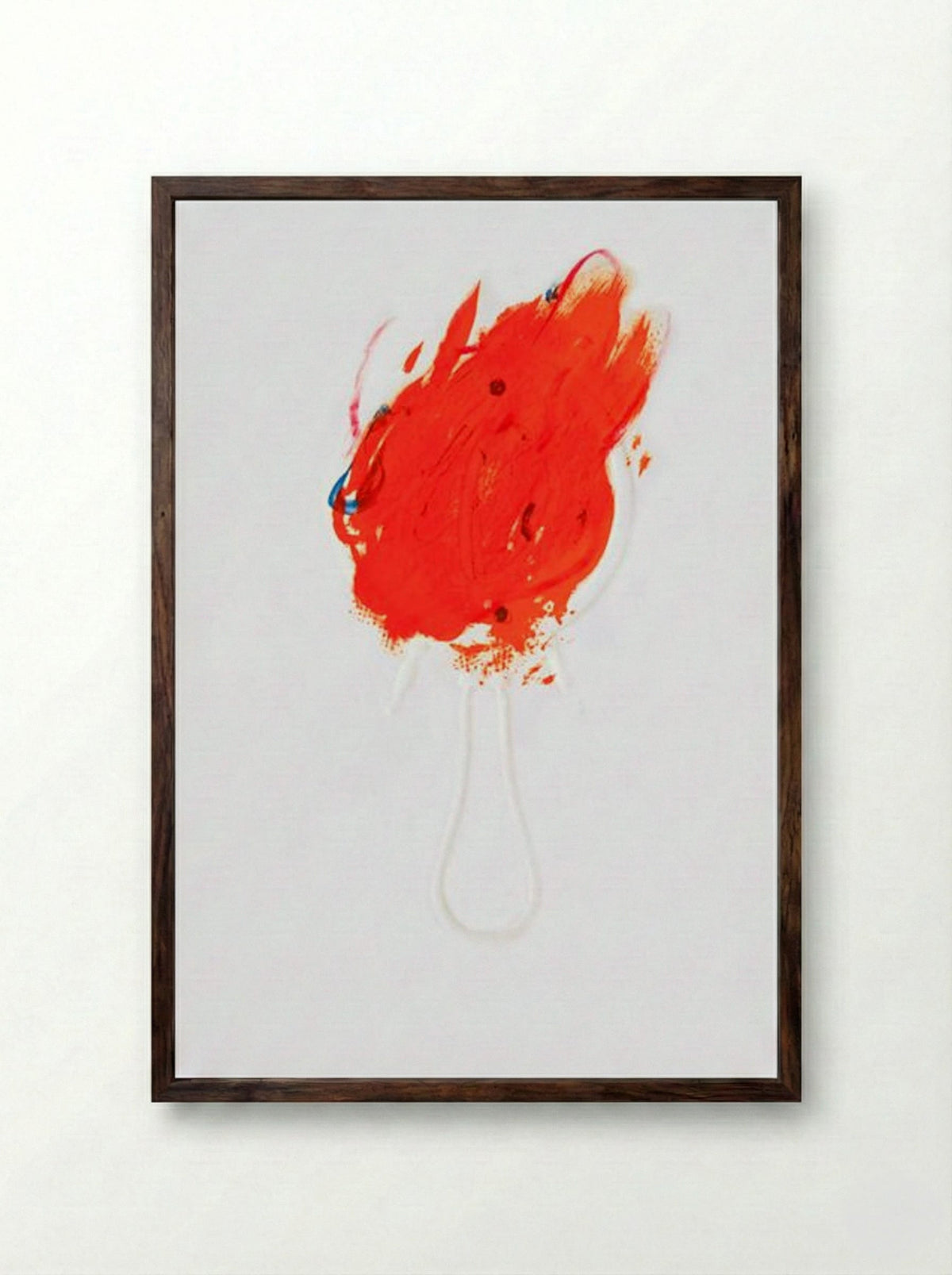 Untitled (Flame and Mirror) - Antoni Tàpies - Framed Print Dark Wood