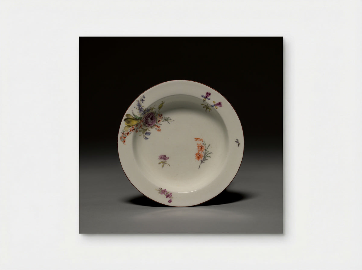 Untitled (Floral Painted Porcelain Dish) - Fine Art Print - Poster