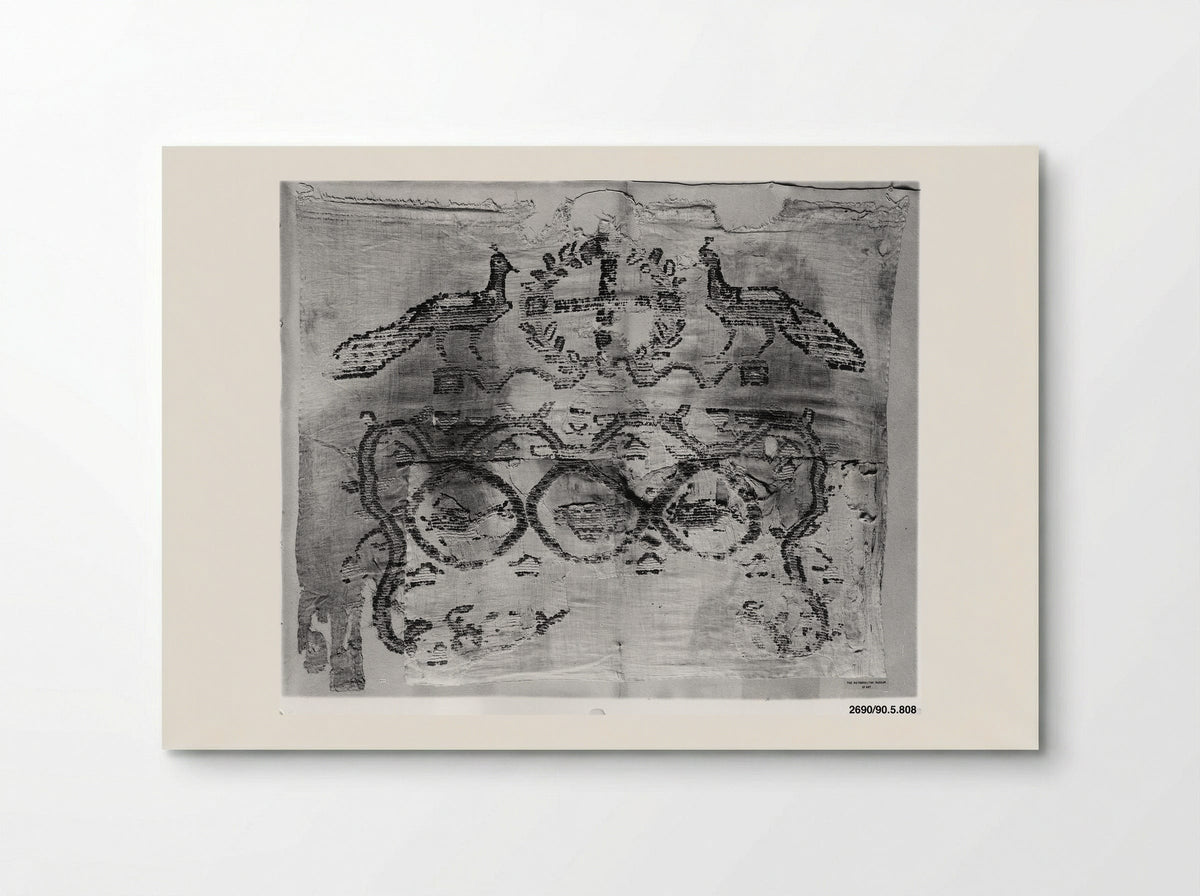 Untitled (Floral Textile Fragment, Coptic) - Fine Art Print - Poster
