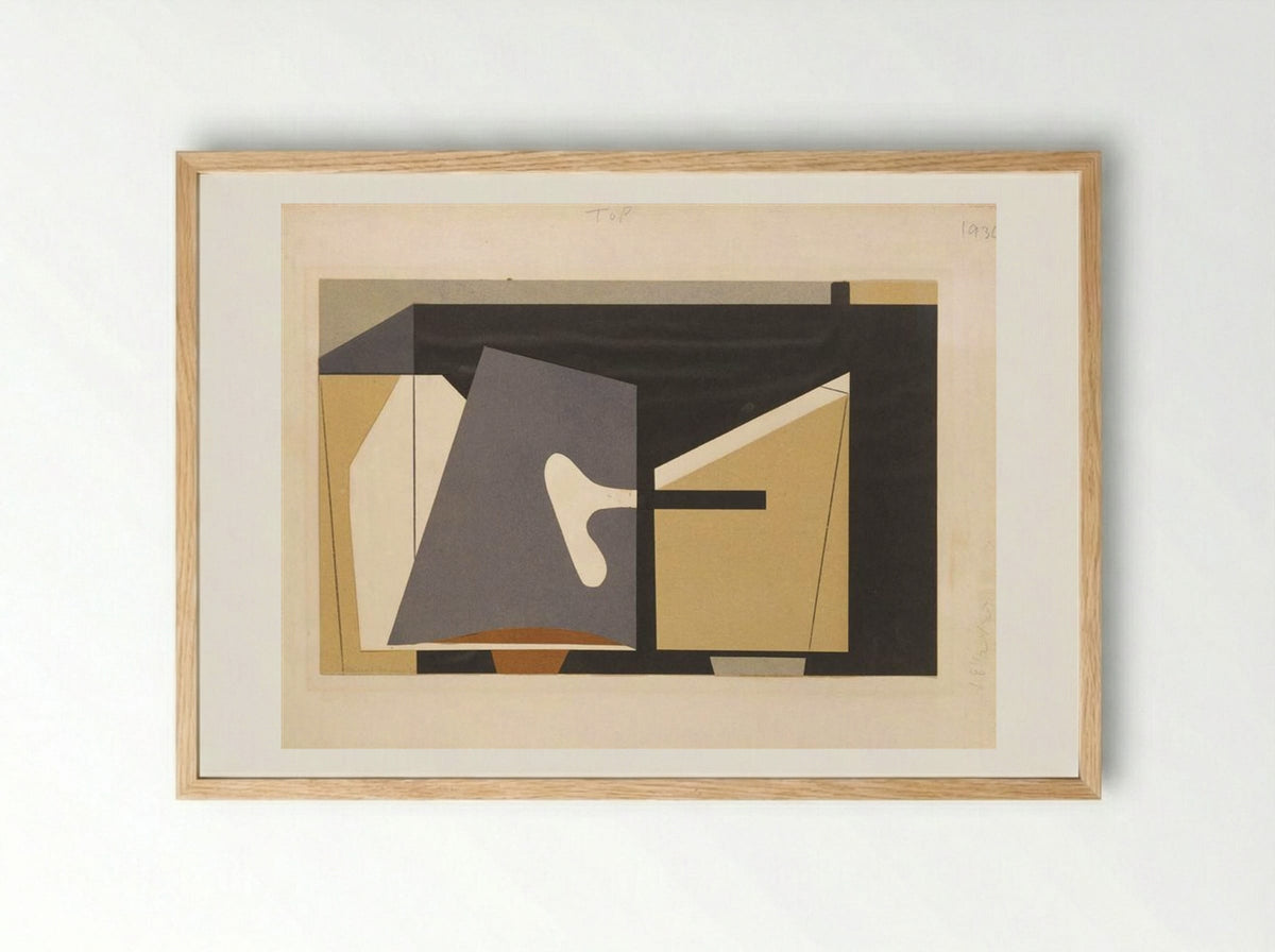 Untitled (Geometric Composition, 1936) - Balcomb Greene - Framed Print Wood
