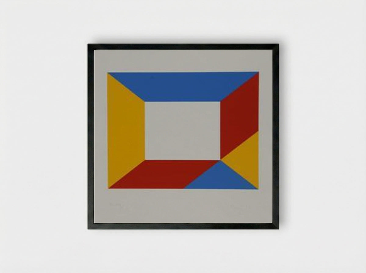 Untitled (Geometric Composition) - Max Bill - Framed Print Black