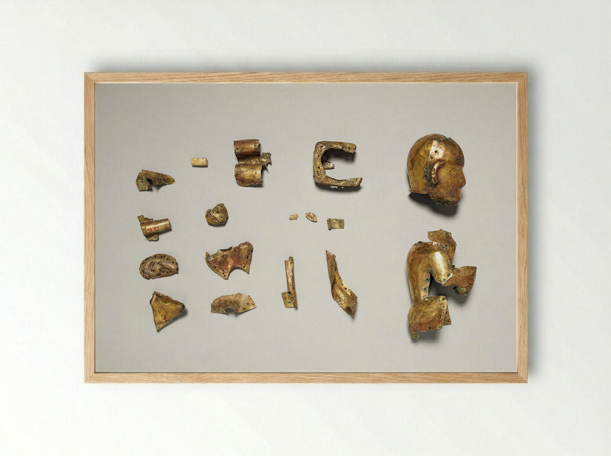 Untitled (Gold Finial Fragments) - Fine Art Print - Framed Print Wood